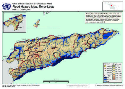 Office for the Coordination of Humanitarian Affairs  Flood Hazard Map, Timor-Leste