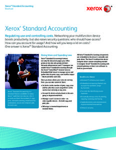 Xerox® Standard Accounting Brochure Xerox Standard Accounting ®