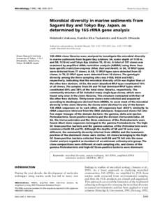 Microbiology (1999), 145, 3305–3315  Printed in Great Britain Microbial diversity in marine sediments from Sagami Bay and Tokyo Bay, Japan, as