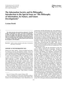 The Information Society, 25: 153–158, 2009 c Taylor & Francis Group, LLC Copyright  ISSN: printonline DOI: 