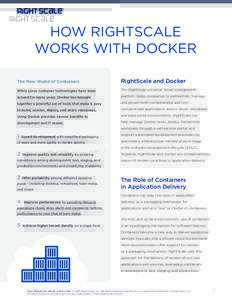 ®  HOW RIGHTSCALE WORKS WITH DOCKER The New World of Containers