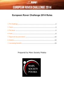    	
   European Rover Challenge 2014 Rules 	
  