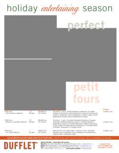Name Petit Fours - Fresh Flavours Collection Size 1.5”