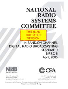 THIS IS AN OUTDATED VERSION IN-BAND/ON-CHANNEL DIGITAL RADIO BROADCASTING