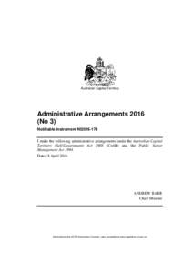Administrative ArrangementsNo 3)