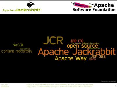graphics by wordle.net[removed]ossaward.ch © 2011 The Apache Software Foundation. Apache Jackrabbit, Jackrabbit, Apache, the Apache feather logo, and the Apache Jackrabbit project logo are trademarks of The Apache Sof