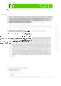 Shoji Torii∗ for the CALET collaboration Research Institute for Science and Engineering & Department of Physics, Waseda University (JP) E-mail:  The CALorimetric Electron Telescope (CALET) space ex