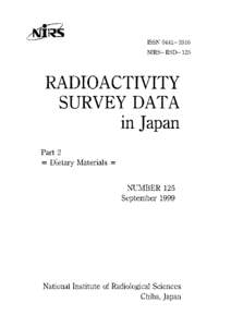 RADIOACTIVITY SURVEY DATA in Japan