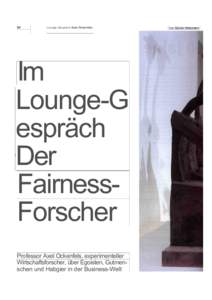 84  Lounge-Gespräch Axel Ockenfels Im Lounge-G