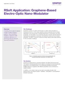 Application Case Study  RSoft Application: Graphene-Based Electro-Optic Nano-Modulator  Overview