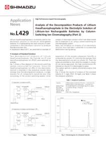 LAAN-A-LC-E207  Application News  High Performance Liquid Chromatography