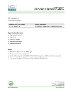 Oscilent Corporation  PRODUCT SPECIFICATION REV A January 2011 Oscilent Controlled Document