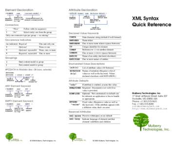 Microsoft Word - XMLquickref-1.doc