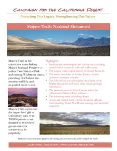    Mojave Trails National Monument Photo: Jack Thompson