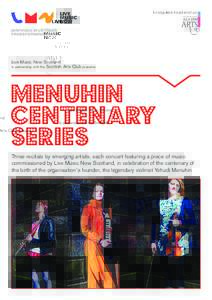 50  Live Music Now Scotland in partnership with the Scottish Arts Club presents  Menuhin