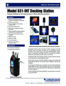 Model 831-INT Docking Station  Model 831-INT Docking Station