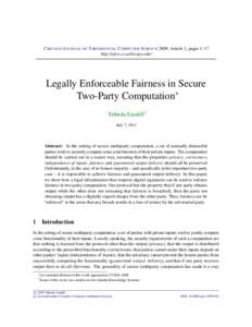 Legally Enforceable Fairness in Secure Two-Party Computation