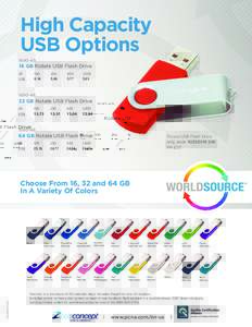 High Capacity USB OptionsGB Rotate USB Flash Drive 4R