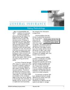 GENERAL INSURANCE Rating Methodology T  he dependability and