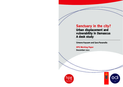 Sanctuary in the city? Urban displacement and vulnerability in Damascus - A desk study - HPG Working Papers - Discussion papers