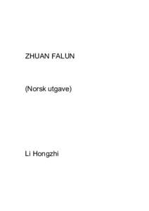 ZHUAN FALUN  (Norsk utgave) Li Hongzhi