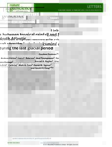 Links between tropical rainfall and North Atlantic climate during the last glacial period