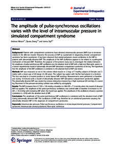 The amplitude of pulse-synchronous oscillations varies with the level of intramuscular pressure in simulated compartment syndrome