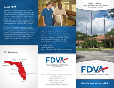 Emory L. Bennett State Veterans’ Nursing Home About FDVA  Daytona Beach, Florida
