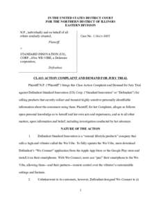 Case: 1:16-cvDocument #: 1 Filed: Page 1 of 18 PageID #:1  IN THE UNITED STATES DISTRICT COURT FOR THE NORTHERN DISTRICT OF ILLINOIS EASTERN DIVISION N.P., individually and on behalf of all