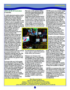ISSUE 2  FEBRUARY 2006 GIS in the K–12 Curriculum