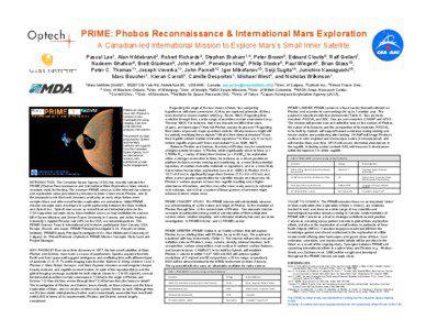 Moons of Mars / Phobos / Pascal Lee / Exploration of Mars / Astronomy on Mars / Fobos-Grunt / Deimos / Phoenix / Space exploration / Spaceflight / Spacecraft / Mars