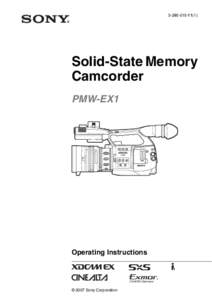 Solid-State Memory Camcorder PMW-EX1