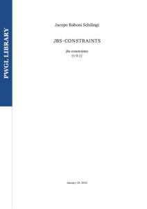 Jacopo Baboni Schilingi  JBS - CONSTRAINTS jbs-constraints (v 0.1)