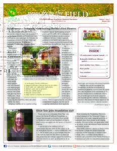 news from the  FIELD Florida Wildflower Foundation Quarterly Newsletter www.FlaWildflowers.org