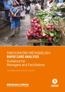 PARTICIPATORY METHODOLOGY: RAPID CARE ANALYSIS Guidance for Managers and Facilitators Thalia Kidder and Carine Pionetti, July 2013