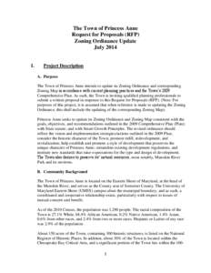 The Town of Princess Anne Request for Proposals (RFP) Zoning Ordinance Update July[removed]I.