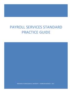 PAYROLL SERVICES STANDARD PRACTICE GUIDE
