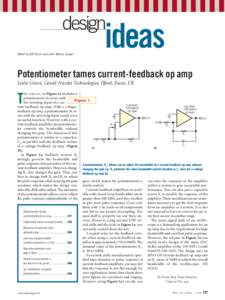 design Edited by Bill Travis and Anne Watson Swager ideas  Potentiometer tames current-feedback op amp