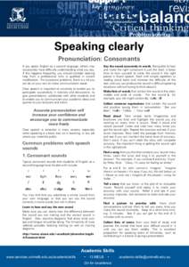 Microsoft Word - Speaking Clearly - consonants Update[removed]