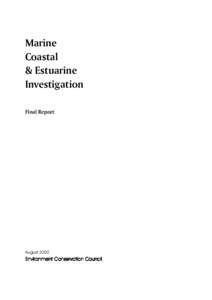 Marine Coastal & Estuarine Investigation Final Report