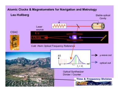 Electromagnetism / Atomic clocks / Physics / Electronics / Primary Atomic Reference Clock in Space / Rubidium standard / Clock / Frequency comb / Maser / Global Positioning System / Metrology / Magnetometer