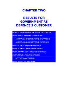 CHAPTER TWO RESULTS FOR GOVERNMENT AS