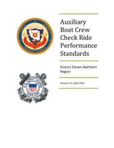 Auxiliary Boat Crew Check Ride Performance Standards