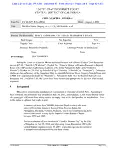 Case 2:14-cvPA-AJW Document 47 FiledPage 1 of 8 Page ID #:473  UNITED STATES DISTRICT COURT CENTRAL DISTRICT OF CALIFORNIA CIVIL MINUTES - GENERAL Case No.