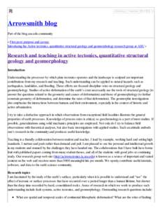 Arrowsmith blog » Blog Archive » Research and teaching in active tectonics, quantitative structural geology and geomorphology