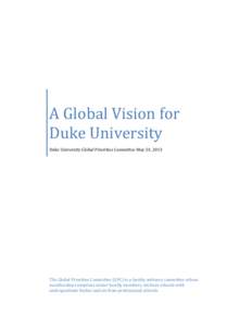 A Global Vision for Duke University