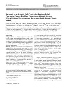 Ann Surg Oncol DOI[removed]s10434[removed]ORIGINAL ARTICLE – TRANSLATIONAL RESEARCH AND BIOMARKERS  Ratiometric Activatable Cell-Penetrating Peptides Label