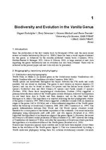 1 Biodiversity and Evolution in the Vanilla Genus Gigant Rodolphe1,2, Bory Séverine1,2, Grisoni Michel2 and Besse Pascale1