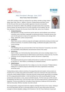 PELS President Quarterly Message 09-14
