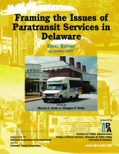 Framing the Issues of Paratransit Services in Delaware
